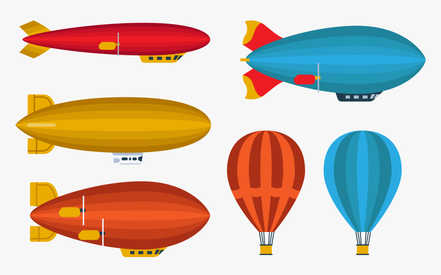 Hot Air Balloon Airship - Airplane Balloon Clipart, HD Png Download, Free Download