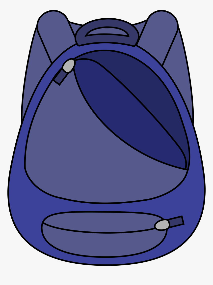 Blue School Bag Clip Arts - Cartoon School Bag Png, Transparent Png, Free Download