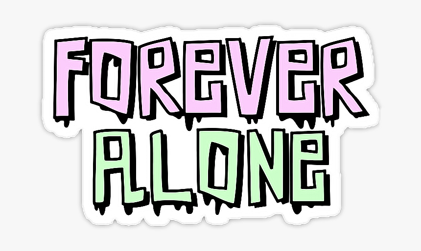 #tumblr #forever #alone #foreveralone #pink #freetoedit, HD Png Download, Free Download