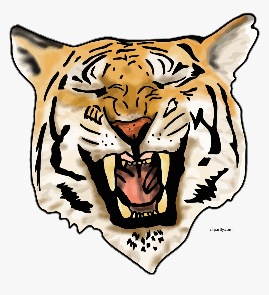 Laugh Tiger Face Clipart Png - Desenho Tigre Png, Transparent Png, Free Download