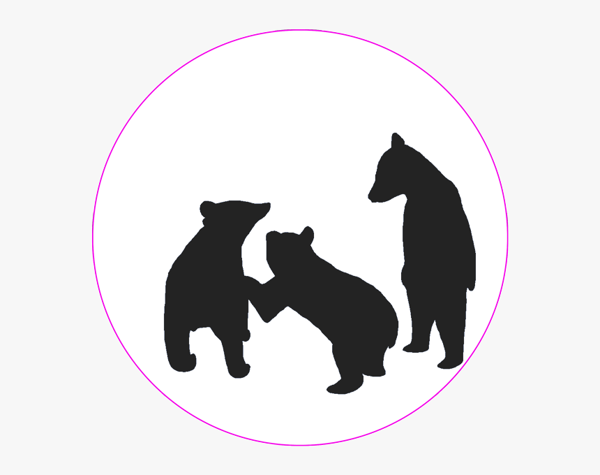 American Black Bear Dog Chicago Cubs Asian Black Bear - Bear Cubs Playing Silhouette, HD Png Download, Free Download