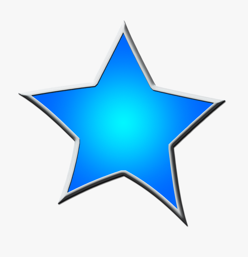 Star Clipart Blue - Star Drawing Blue, HD Png Download, Free Download