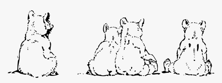 Bear Cub Line Drawing, HD Png Download, Free Download