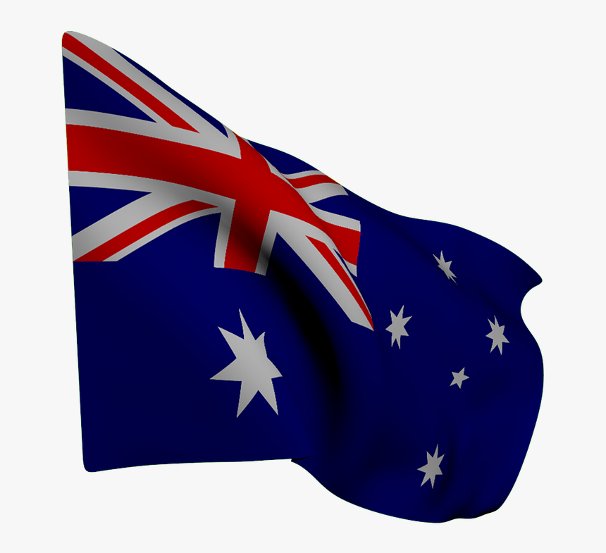 Flag Australia, Blue, Star, Red, White, Wave, Stripes - Australian Flag White Background, HD Png Download, Free Download