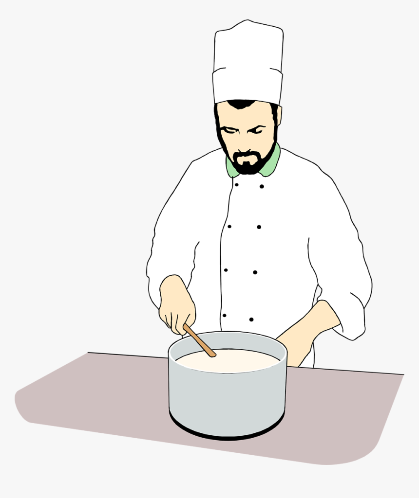 Chef Cooking Cuisine Baker - Chef Stirring Pot Cartoon, HD Png Download, Free Download