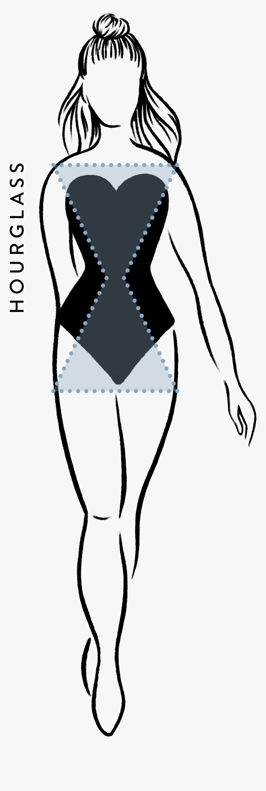 Drawing With Hourglass Body, HD Png Download, Free Download