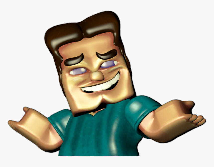 Cartoon Finger - Minecraft Steve, HD Png Download, Free Download