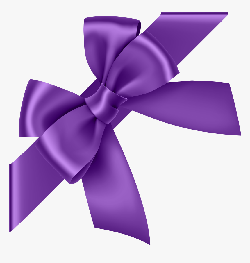 Purple Bow Transparent Clip, HD Png Download, Free Download