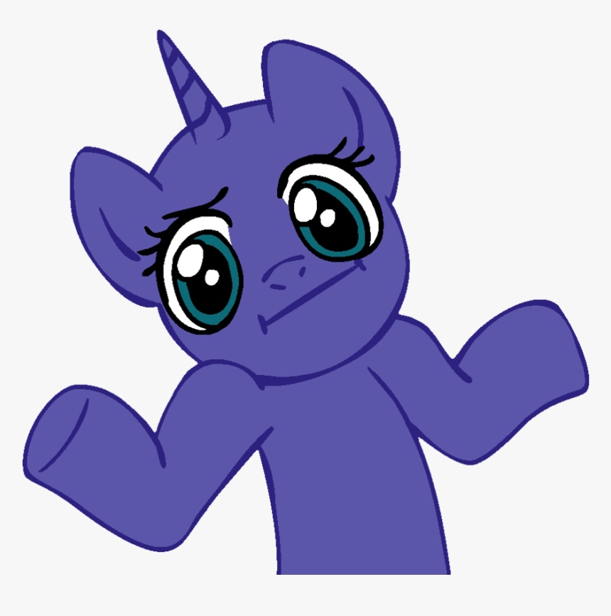 Cartoon,violet,clip - Shrug Pony, HD Png Download, Free Download