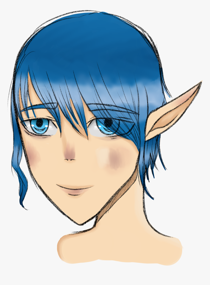 Dude Blue Hair Blue Eyes - Cartoon, HD Png Download, Free Download