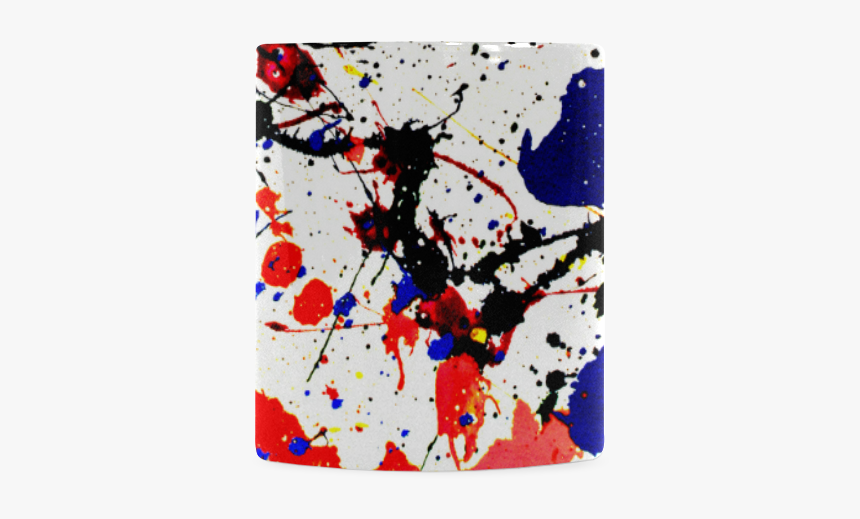 Blue & Red Paint Splatter White Mug - Modern Art, HD Png Download, Free Download