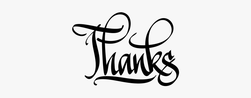 Thanks, Digital Calligraphy, HD Png Download, Free Download