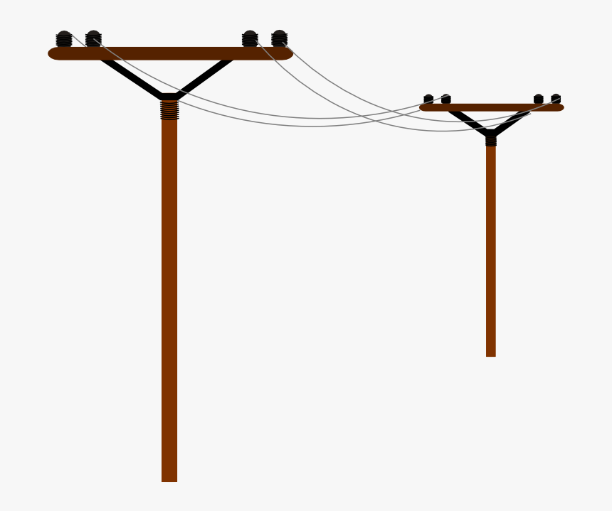 Utility Pole Public Utility Electricity Clip Art - Telephone Wire Pole Drawing, HD Png Download, Free Download