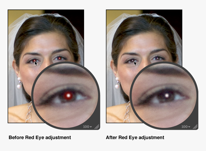 Image Before And After A Red Eye Adjustment - Before And After Red Eye Correction, HD Png Download, Free Download