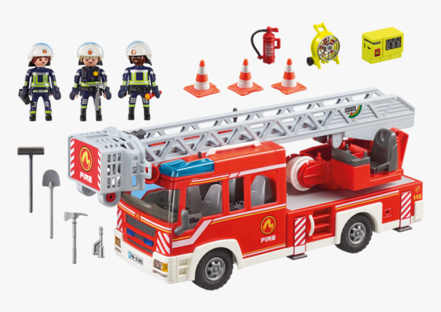 Playmobil Fire Engine With Ladder Perth One Stop Hobby - Playmobil Fire Truck, HD Png Download, Free Download