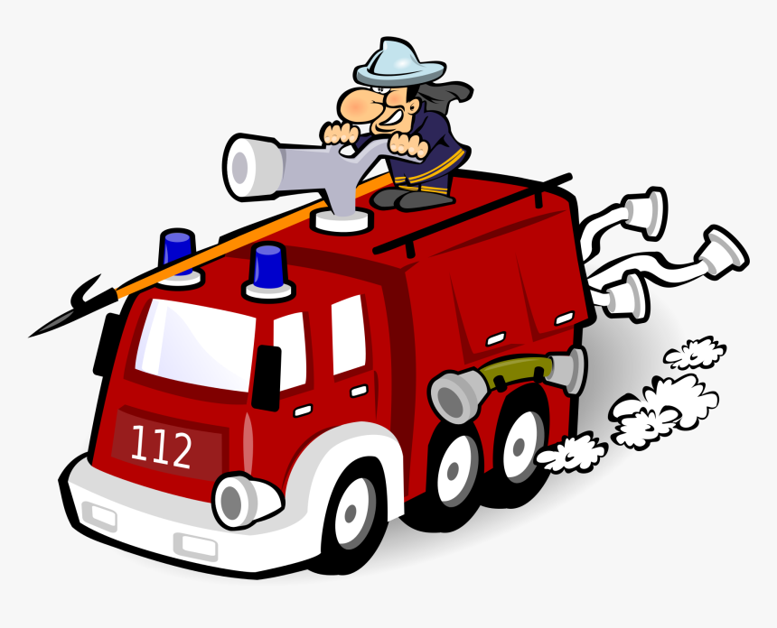 Filefire Engine By Mimooh - Fire Car Cartoon Water, HD Png Download, Free Download