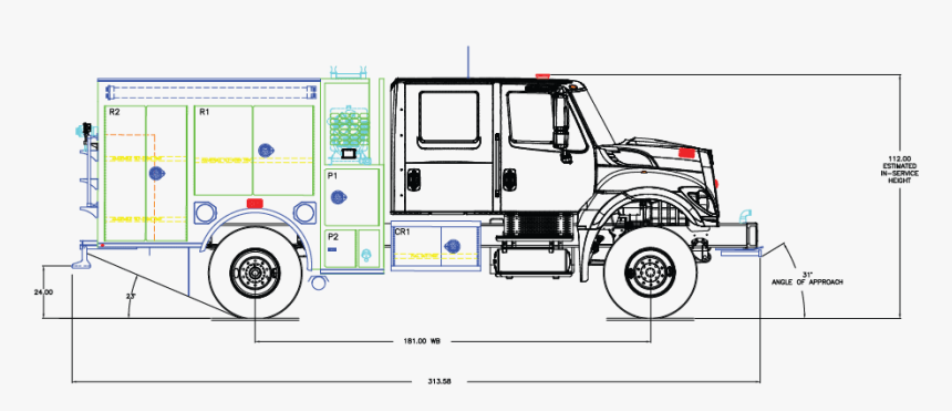 Cal Fire Model 34 Firetruck - Truck, HD Png Download, Free Download