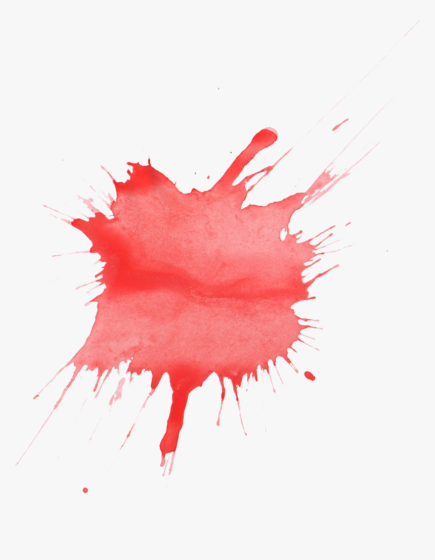 Red Watercolor Painting - Red Paint Splotch Png, Transparent Png, Free Download