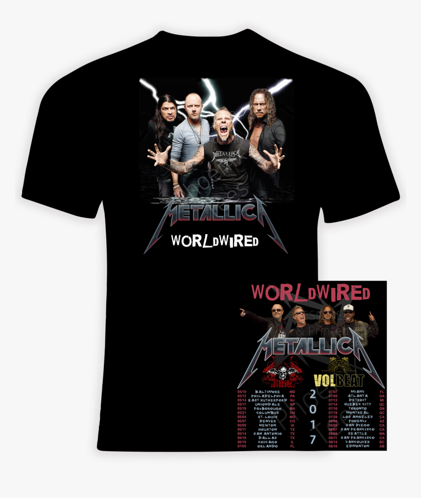Transparent Metallica Png - Avenged Sevenfold Tour T Shirt, Png Download, Free Download