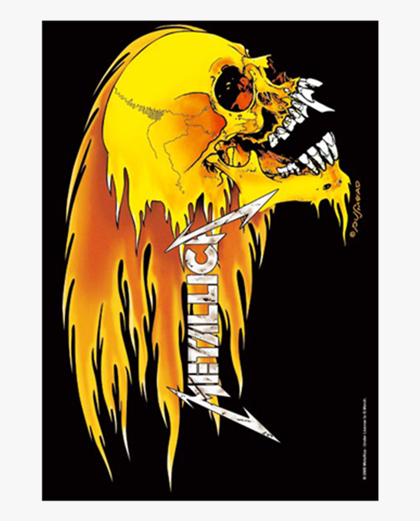 Metallica Skull And Flames, HD Png Download, Free Download