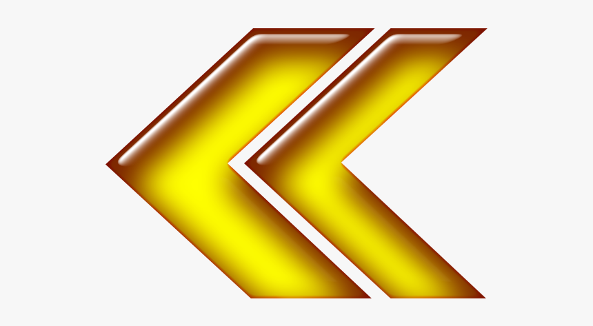 Double Arrow Yellow Left - Double Arrow Left Png, Transparent Png, Free Download