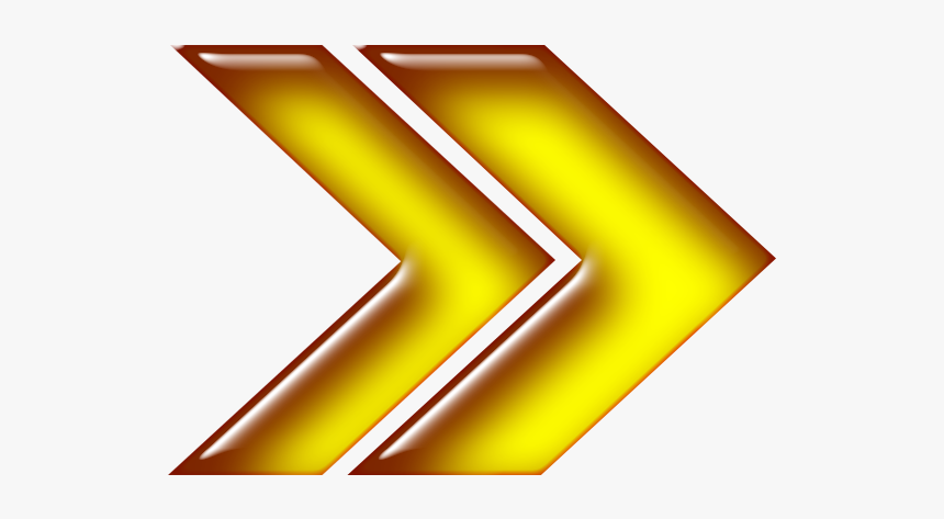 Double Arrow Yellow Right - Yellow Arrow Right Png, Transparent Png, Free Download