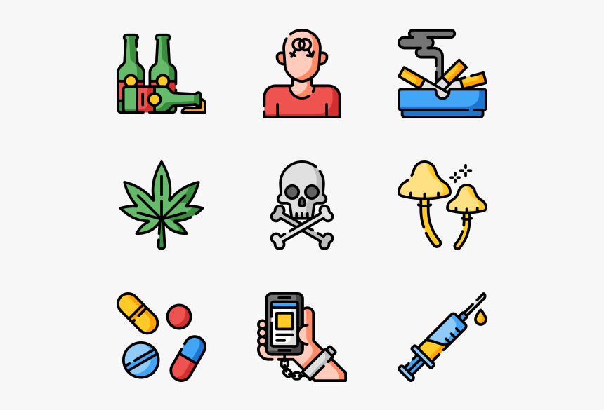 Addictions - Drugs Addictions Png Icon, Transparent Png - kindpng