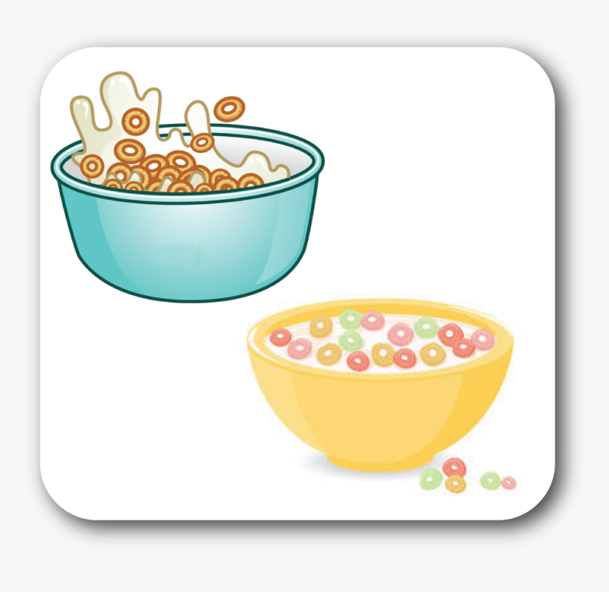 Transparent Cereal Bowl Clipart - Cartoon Bowl Of Cereal, HD Png Download, Free Download