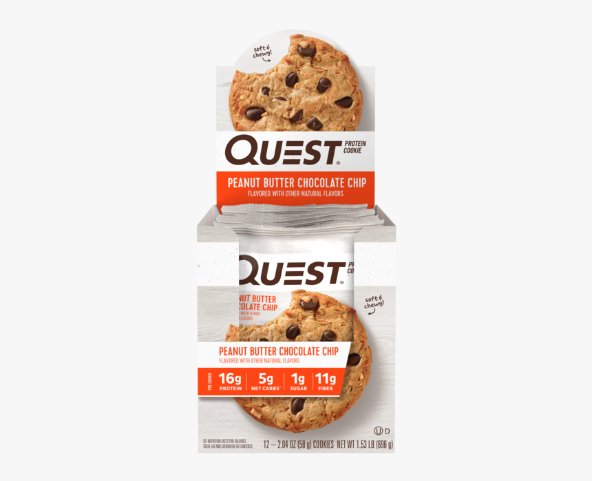 Peanut Butter Chocolate Chip - Quest Peanut Butter Cookie, HD Png Download, Free Download