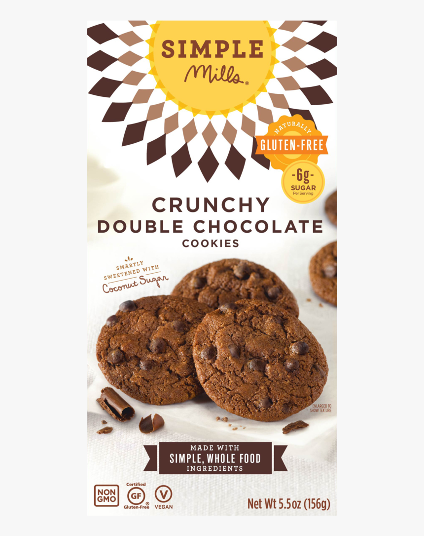 Simple Mills Double Chocolate Crunchy Cookies, HD Png Download, Free Download