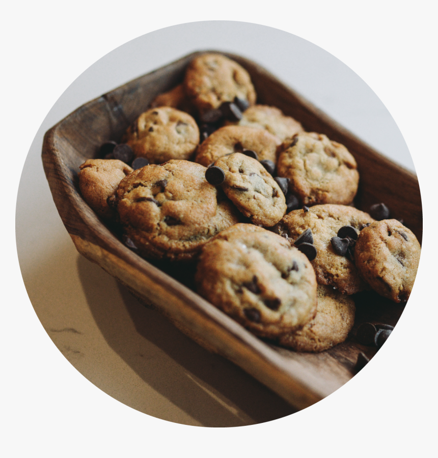 Cookies In Tray Circle - Chocolate Chip Cookie, HD Png Download, Free Download