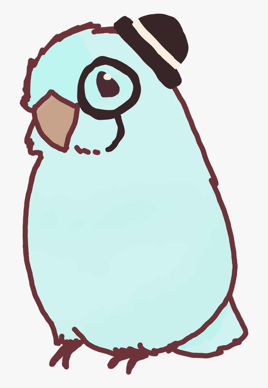 We Have Lil Monocles And Bowler Hats This Time - Birb Art, HD Png Download, Free Download