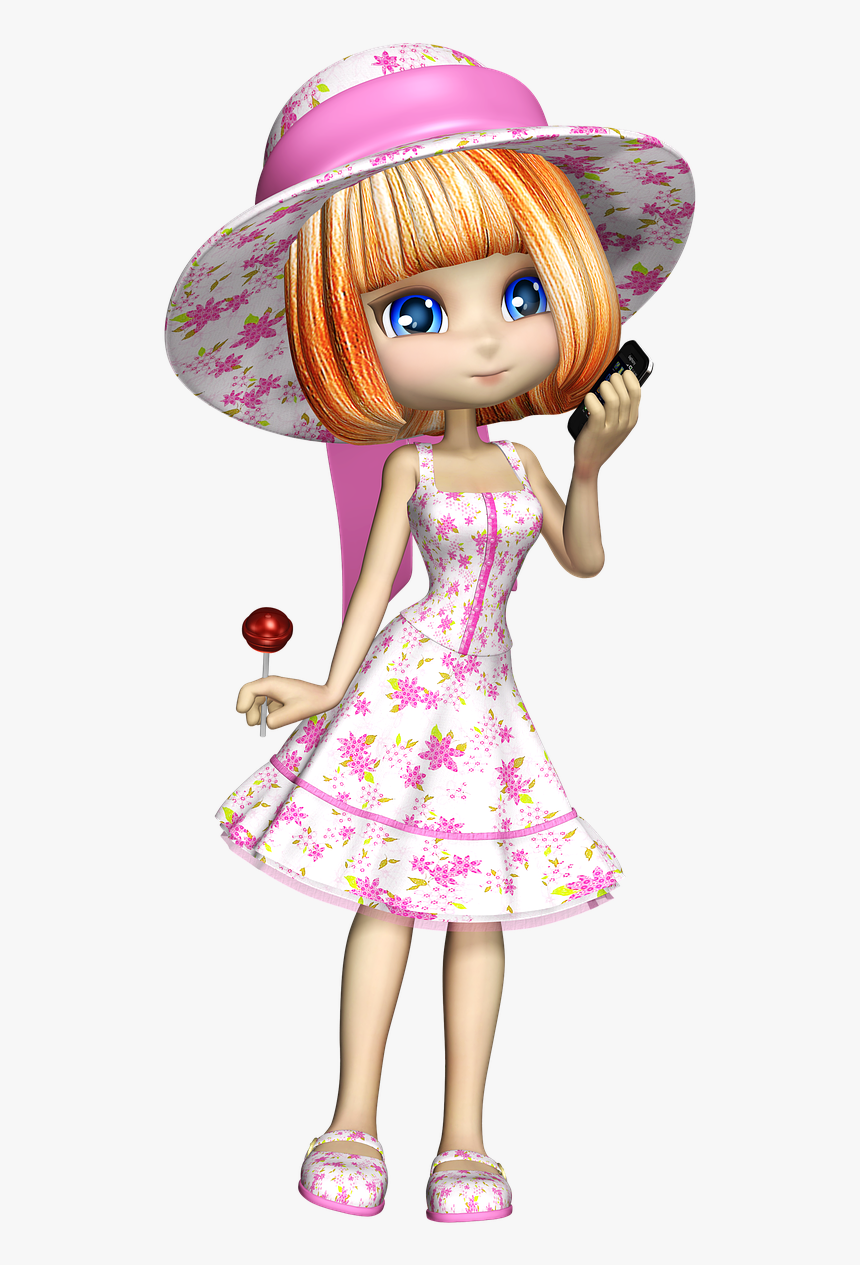 Fashionable Cartoon Girl Png, Transparent Png, Free Download