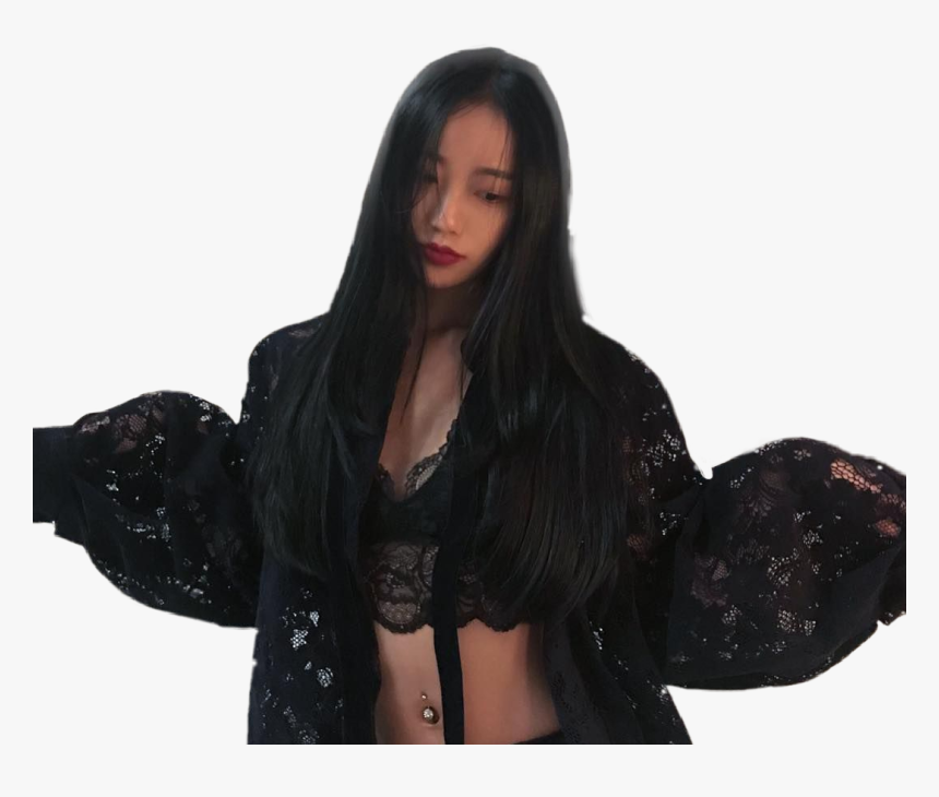 Korea Koreangirl Ulzzang Ulzanggirl Aestheticedit - Ulzzang Korean Girl Black Hair, HD Png Download, Free Download