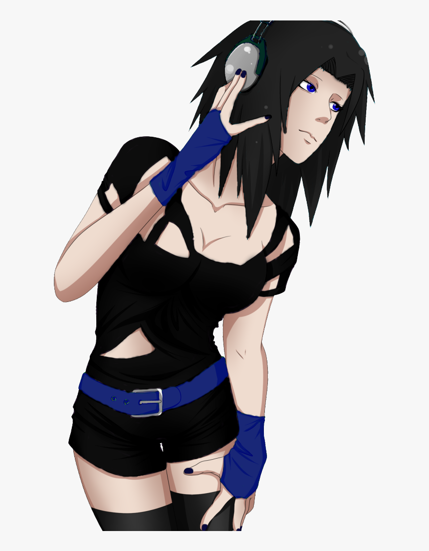 Anime Girl With Black Hair By Ivydroid - Black Hair Ninja Girl, HD Png ...