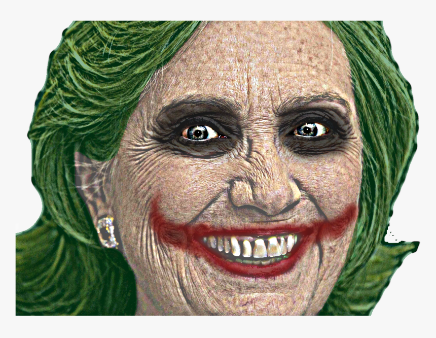 Hillary Clinton Transparent Background - Hillary Clinton As Joker, HD Png Download, Free Download