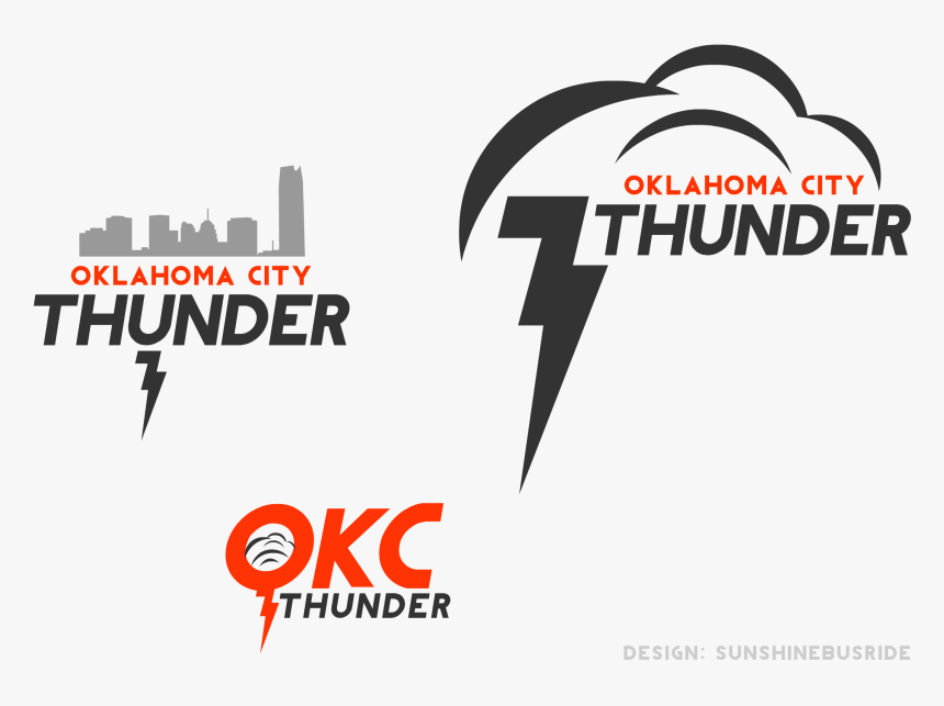 Oklahoma City Thunder Logo Png - Okc Thunder Transparent Letters, Png Download, Free Download