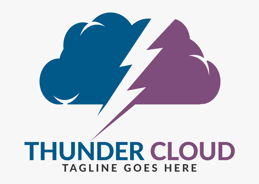 Thunder Cloud Logo Design - Thundercloud Logo, HD Png Download, Free Download
