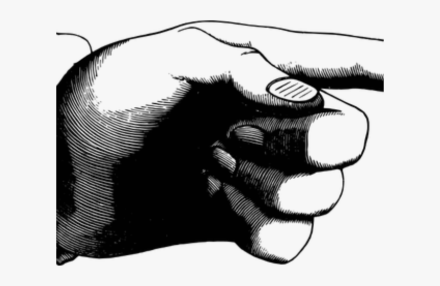 Transparent Point Finger Clipart - Old Style Pointing Finger Png, Png Download, Free Download
