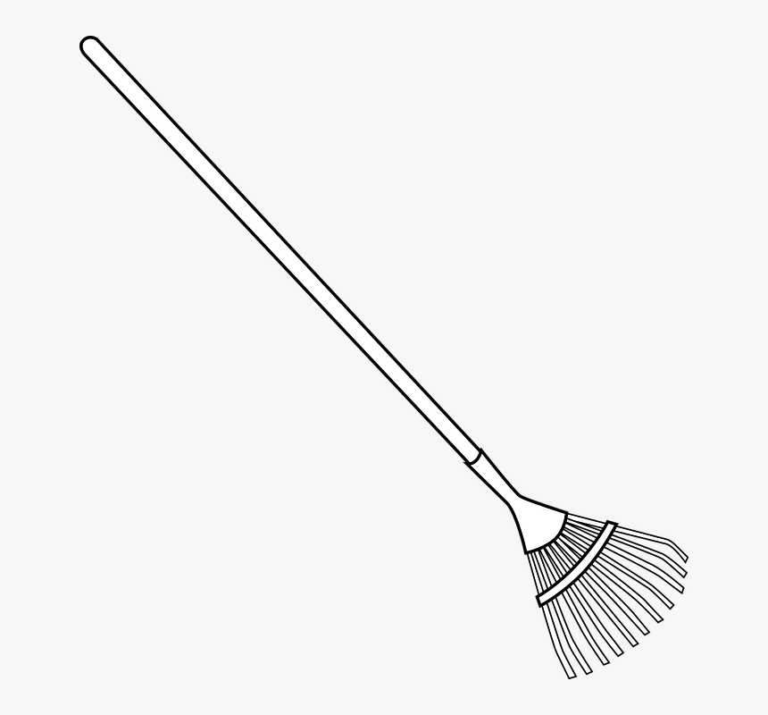 Bw Rake Clip Art At Pngio - Rake Clip Art Black And White, Transparent Png, Free Download