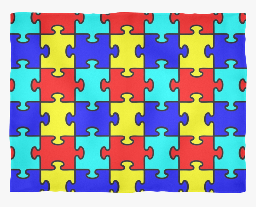 Autism Puzzle Pieces Soft Fleece Blanket - Circle Autism Puzzle Piece, HD Png Download, Free Download