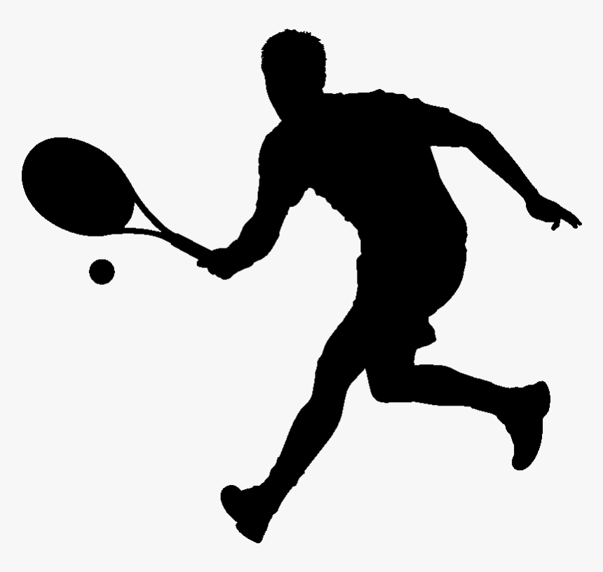 Tennis Player Beach Tennis Sport Ball - Silhouette Tennis Player Vector, HD Png Download, Free Download