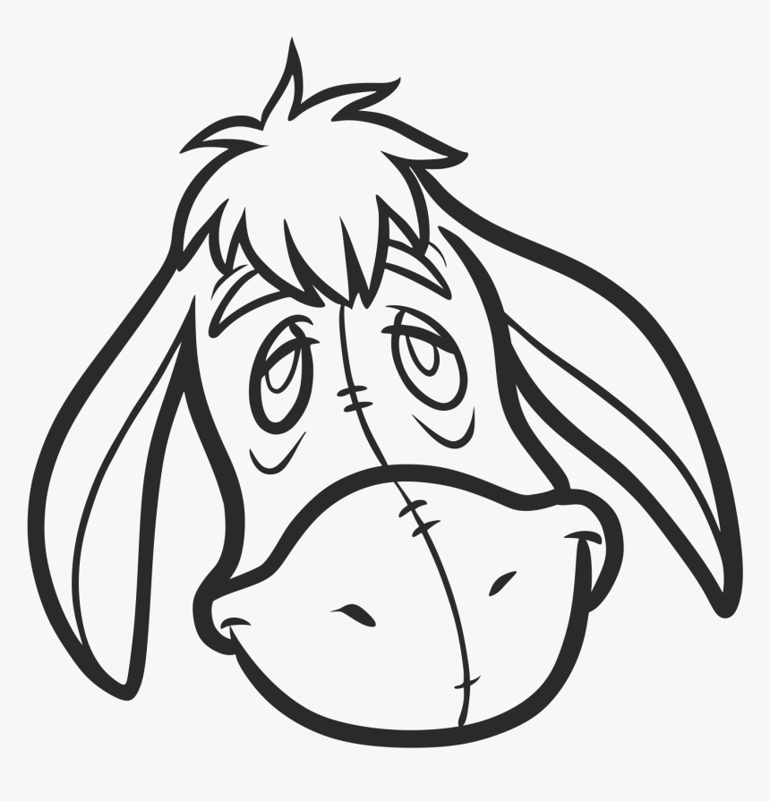 Clip Art Eeyore Black And White - Eor Winnie The Pooh Drawing, HD Png Download, Free Download