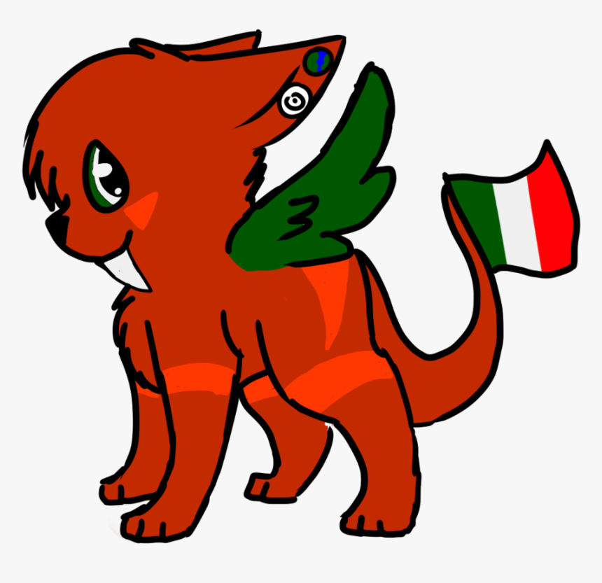 Italian Flag Waver Leader Adopt Closed By Nihonjin-turtle - Cartoon, HD Png Download, Free Download