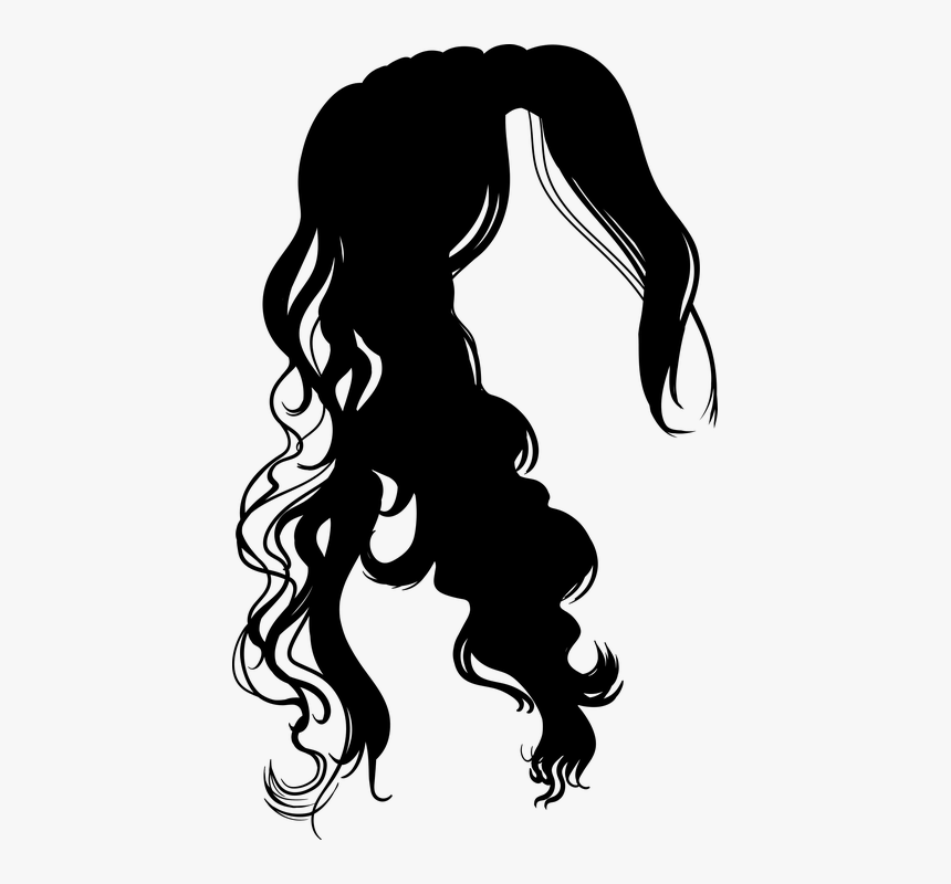 Fashion, Female, Girl, Hair, Head, Human, Keratin - Silhouette Curly Hair Clip Art, HD Png Download, Free Download