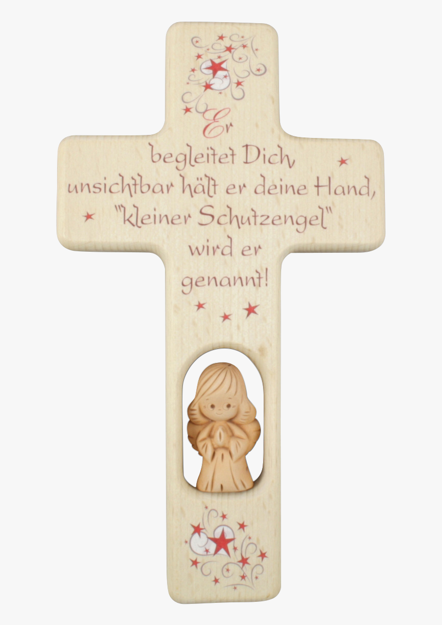 Wood Cross With Angel - Cross, HD Png Download, Free Download