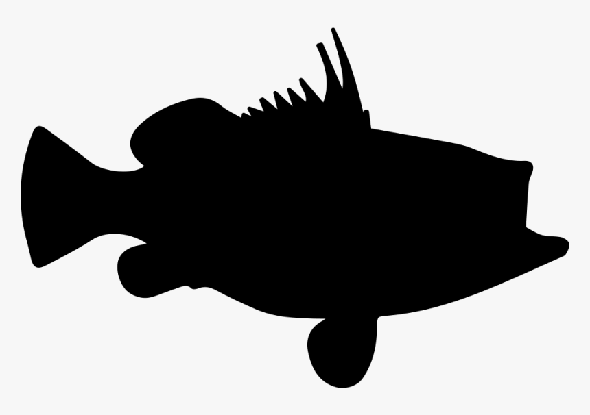 Rockfish Shape Comments - Cod Fish Silhouette Png, Transparent Png, Free Download