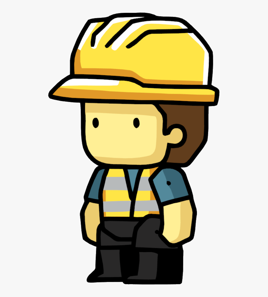 Scribblenauts Construction Worker - Construction Worker Clipart Png, Transparent Png, Free Download