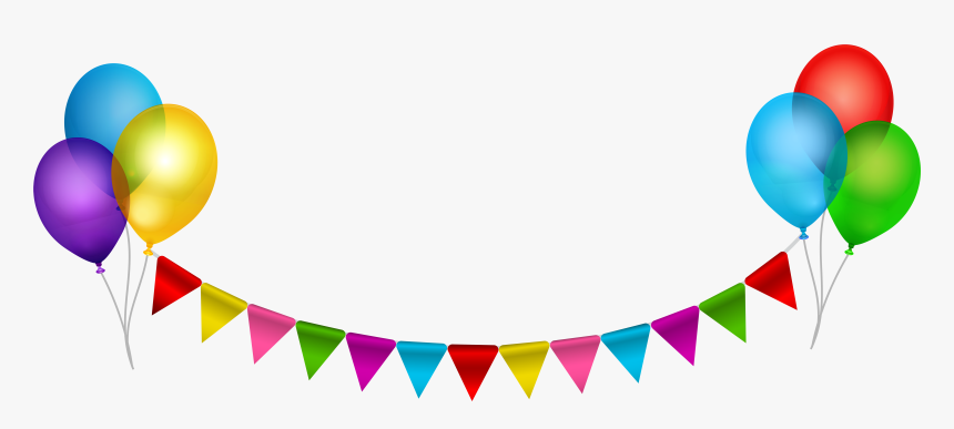 Balloons And Streamers Png - Transparent Background Party Streamers, Png Download, Free Download