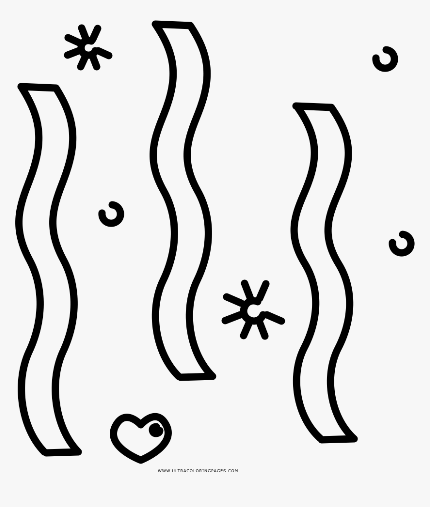 Streamers Coloring Page, HD Png Download, Free Download